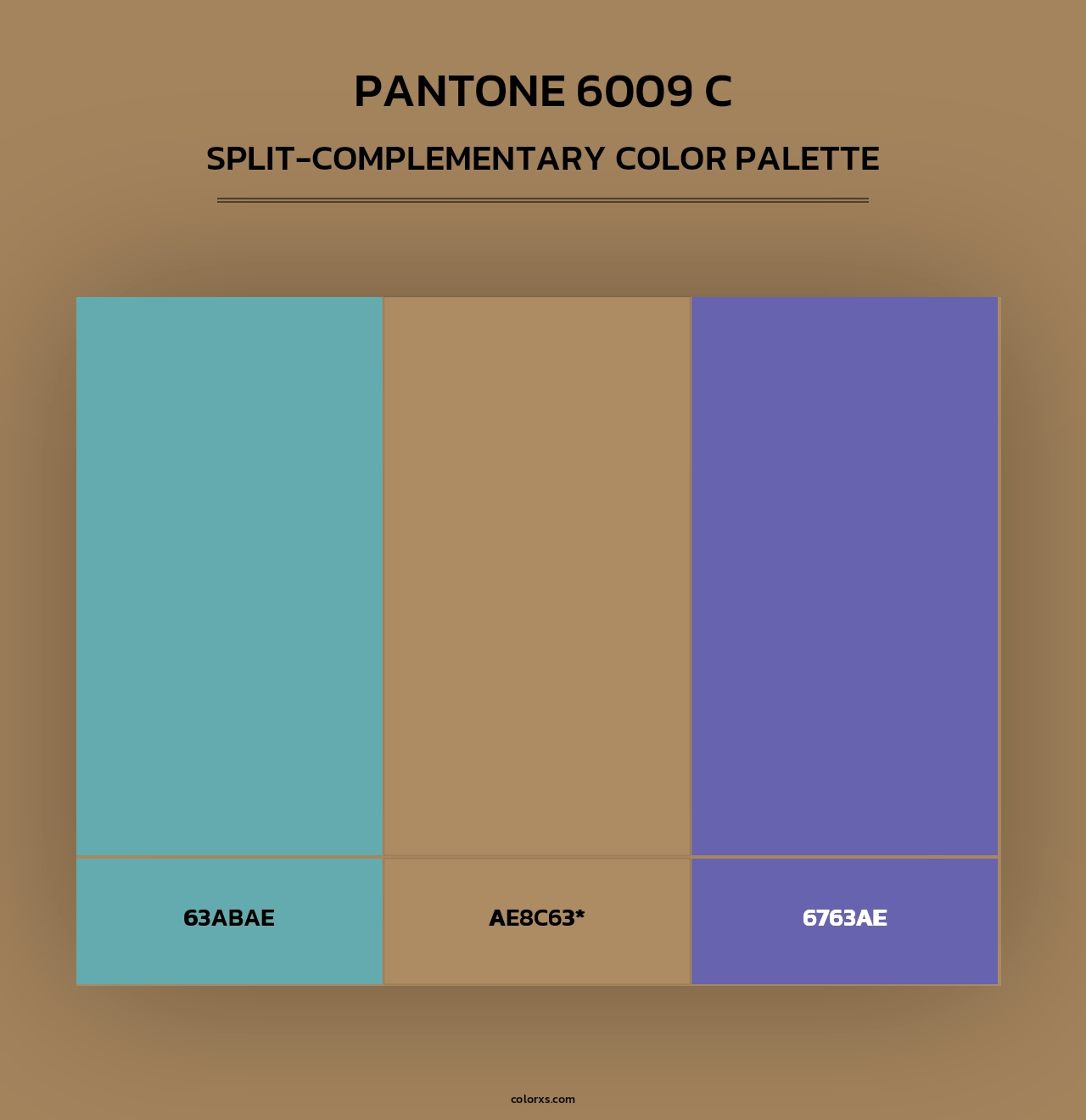 PANTONE 6009 C - Split-Complementary Color Palette