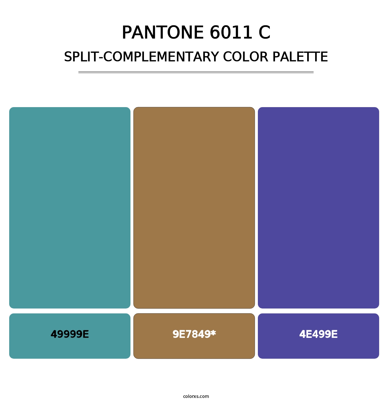 PANTONE 6011 C - Split-Complementary Color Palette