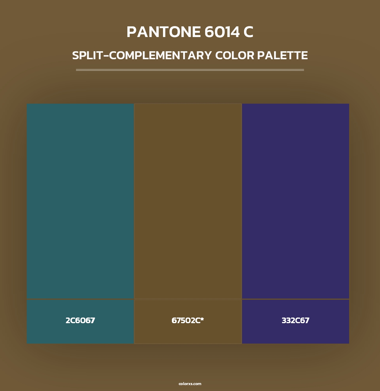 PANTONE 6014 C - Split-Complementary Color Palette
