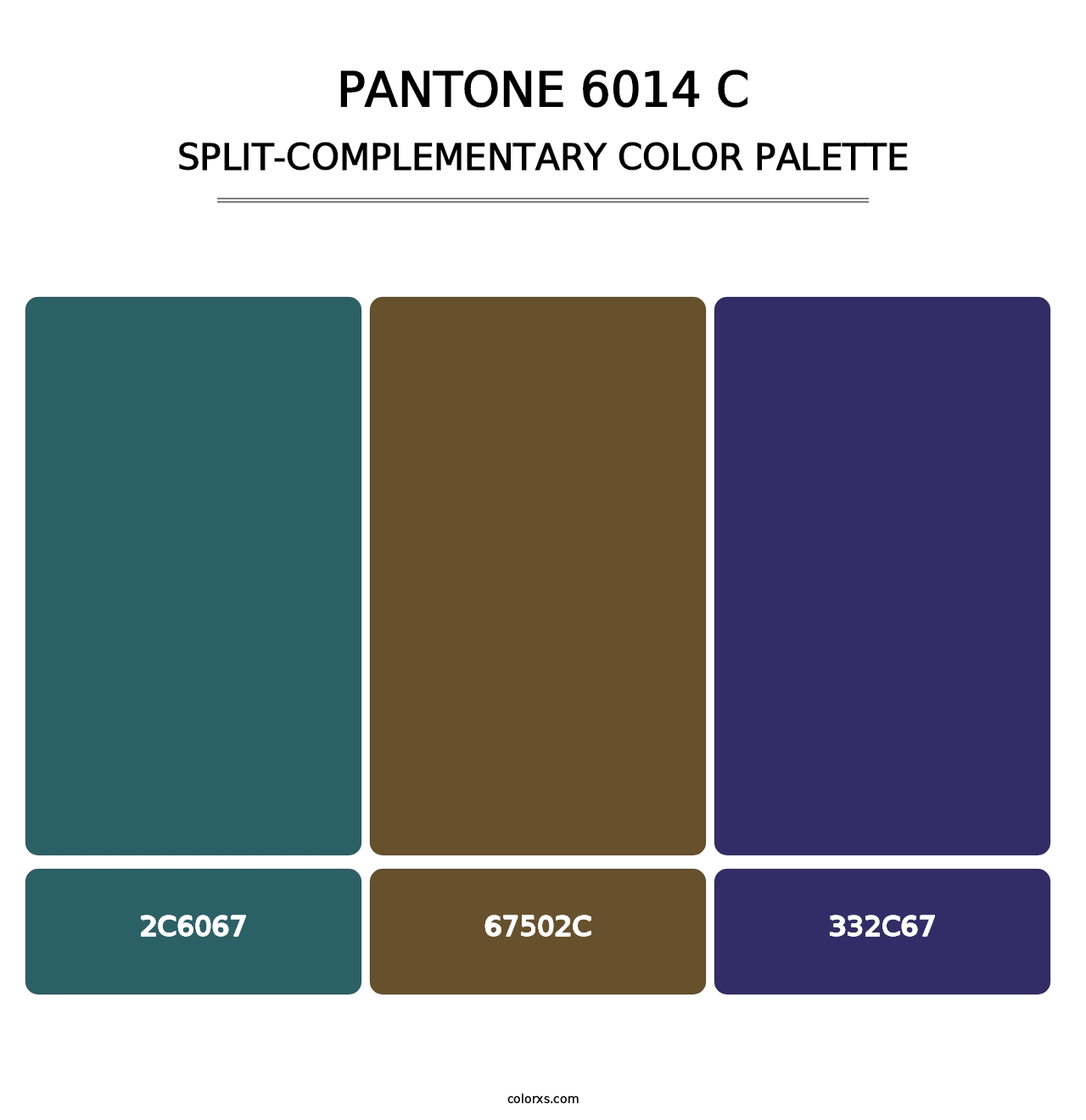 PANTONE 6014 C - Split-Complementary Color Palette