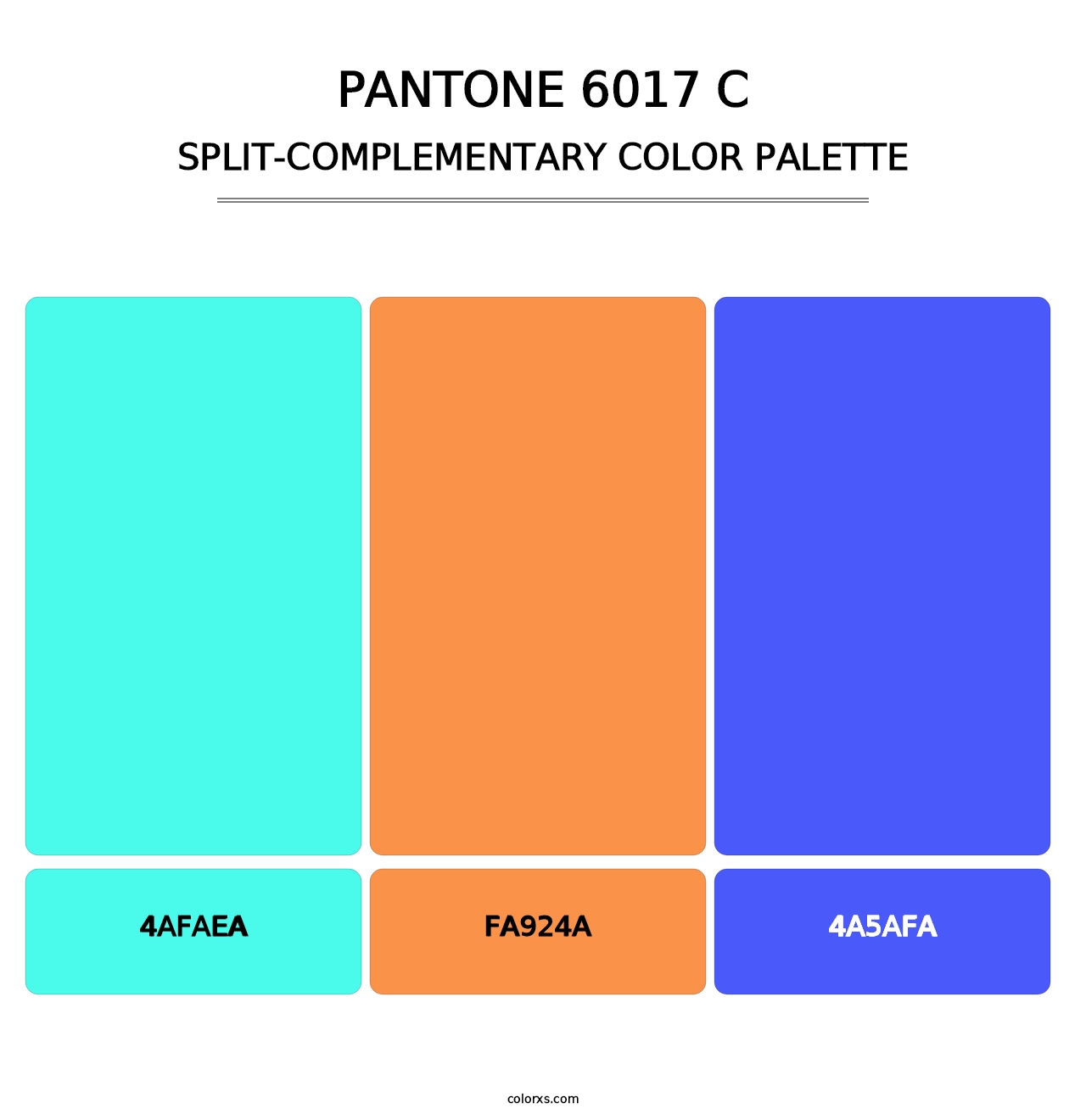 PANTONE 6017 C - Split-Complementary Color Palette