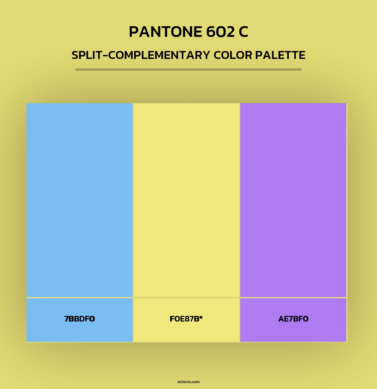 PANTONE 602 C - Split-Complementary Color Palette