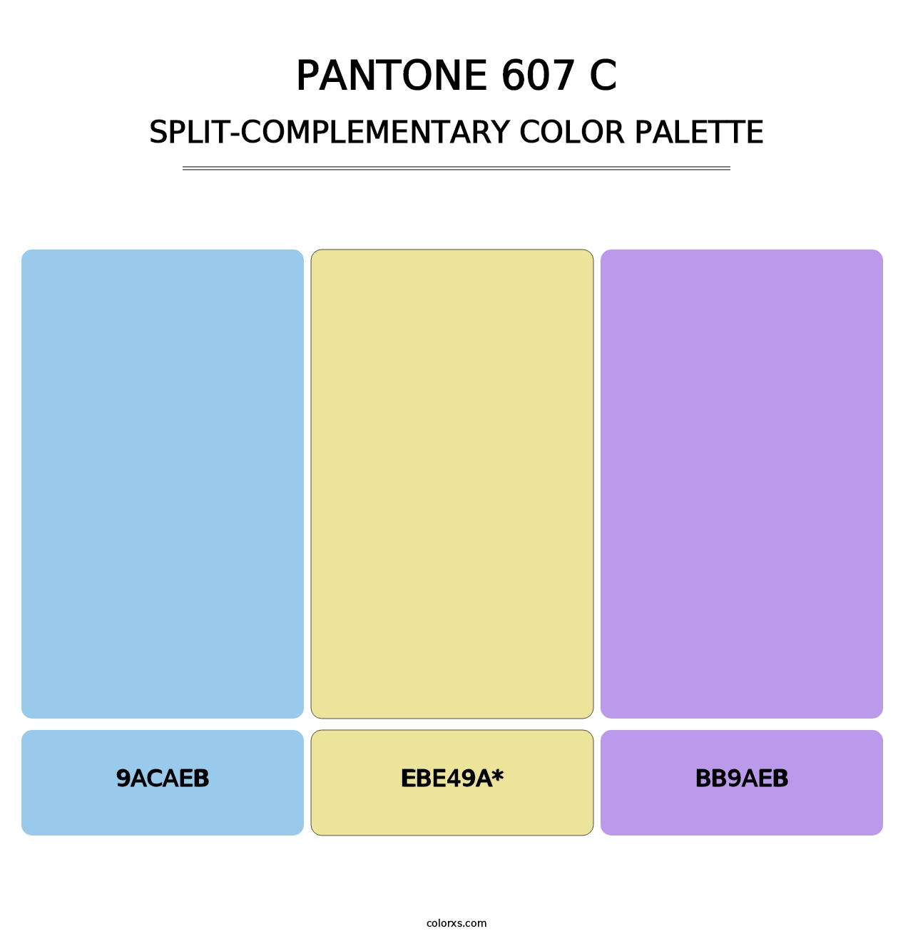 PANTONE 607 C - Split-Complementary Color Palette
