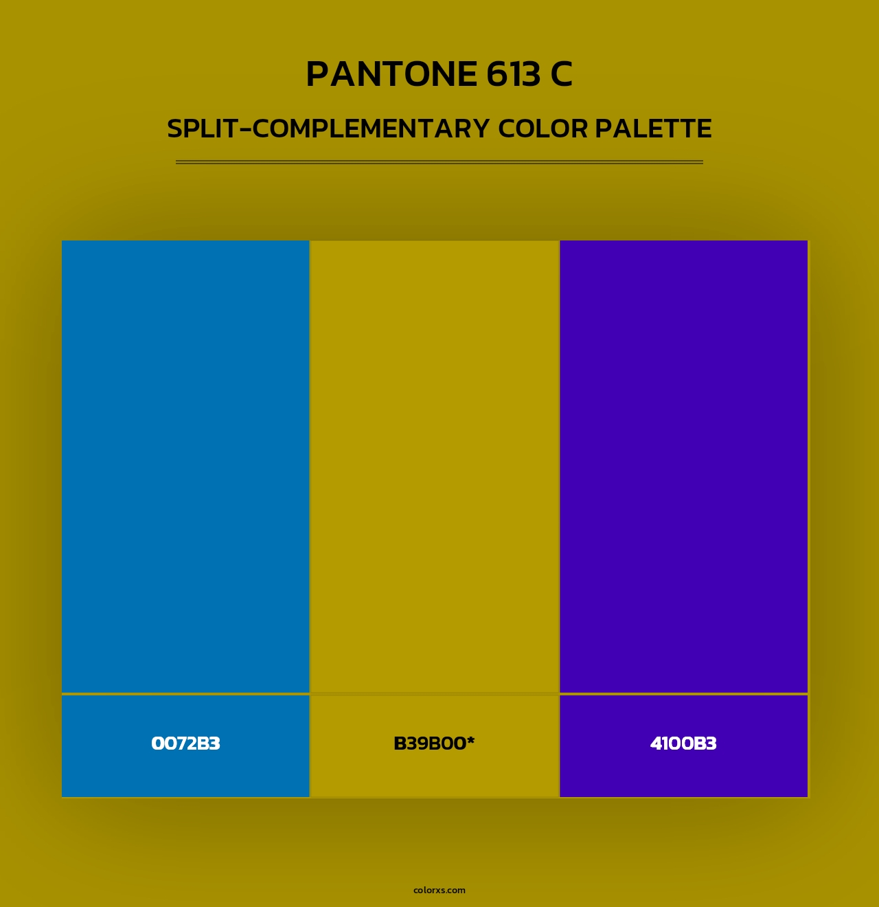 PANTONE 613 C - Split-Complementary Color Palette