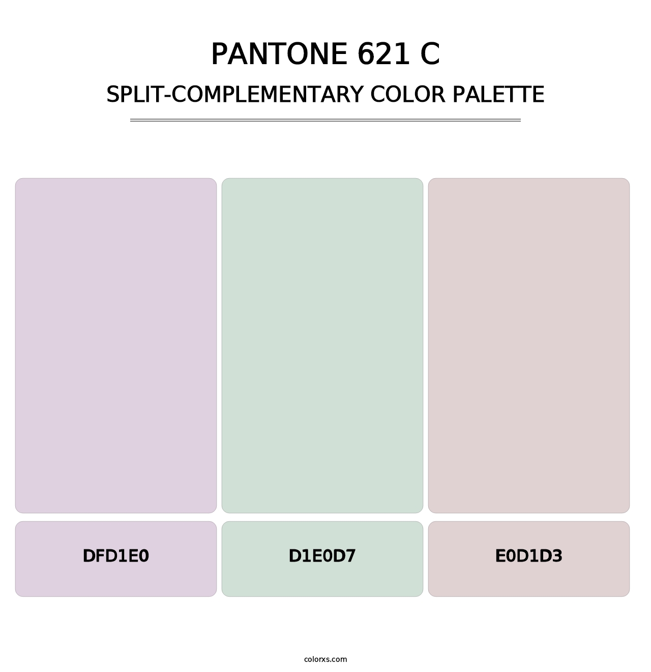 PANTONE 621 C - Split-Complementary Color Palette
