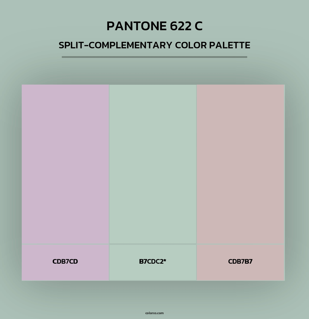 PANTONE 622 C - Split-Complementary Color Palette