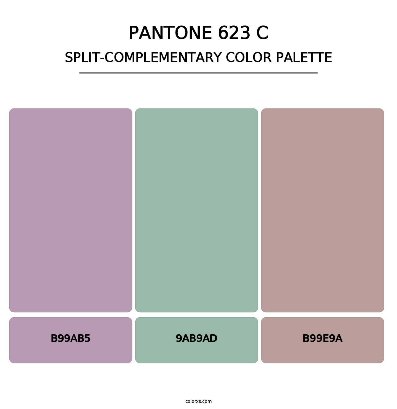 PANTONE 623 C - Split-Complementary Color Palette
