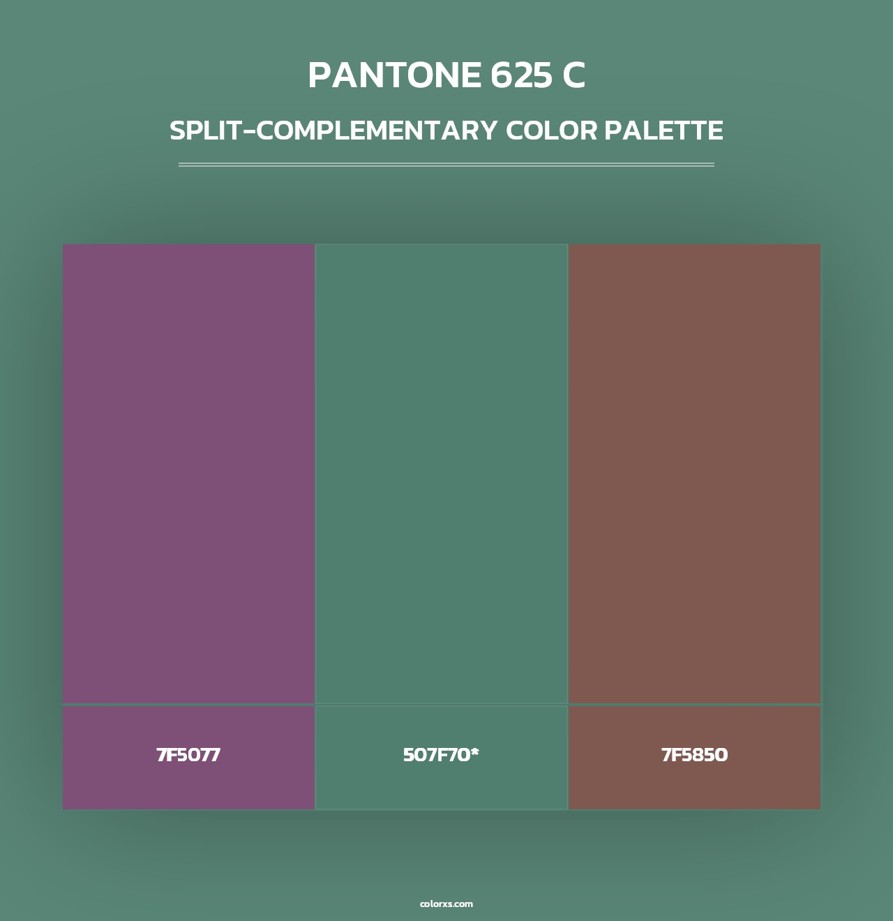 PANTONE 625 C - Split-Complementary Color Palette