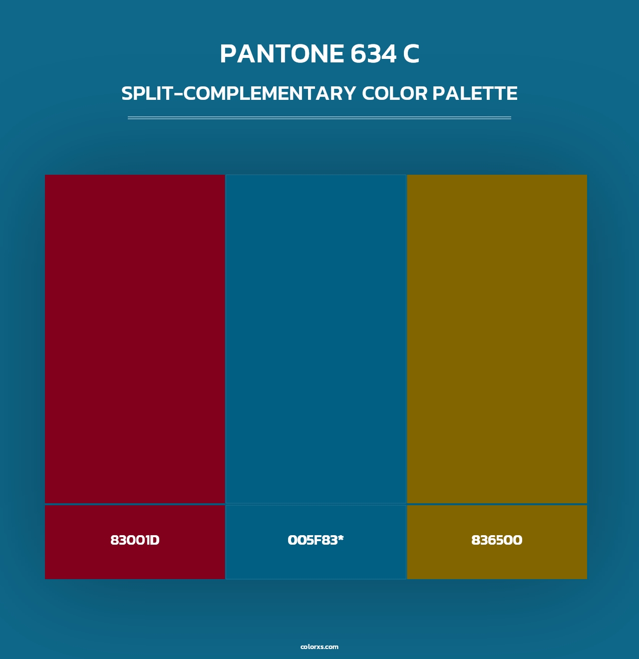 PANTONE 634 C - Split-Complementary Color Palette