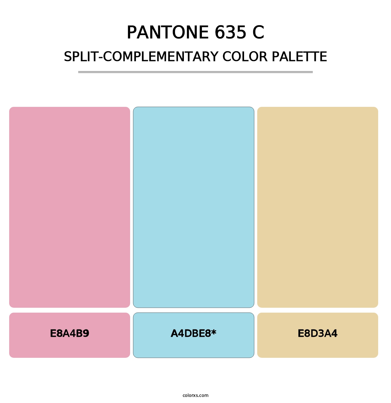 PANTONE 635 C - Split-Complementary Color Palette