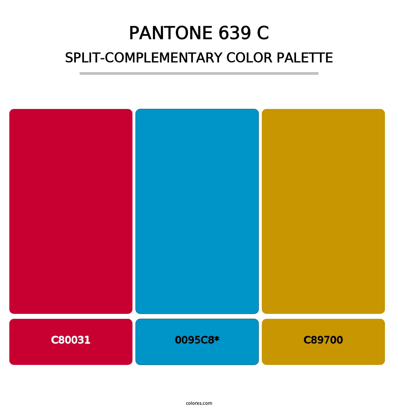 PANTONE 639 C - Split-Complementary Color Palette