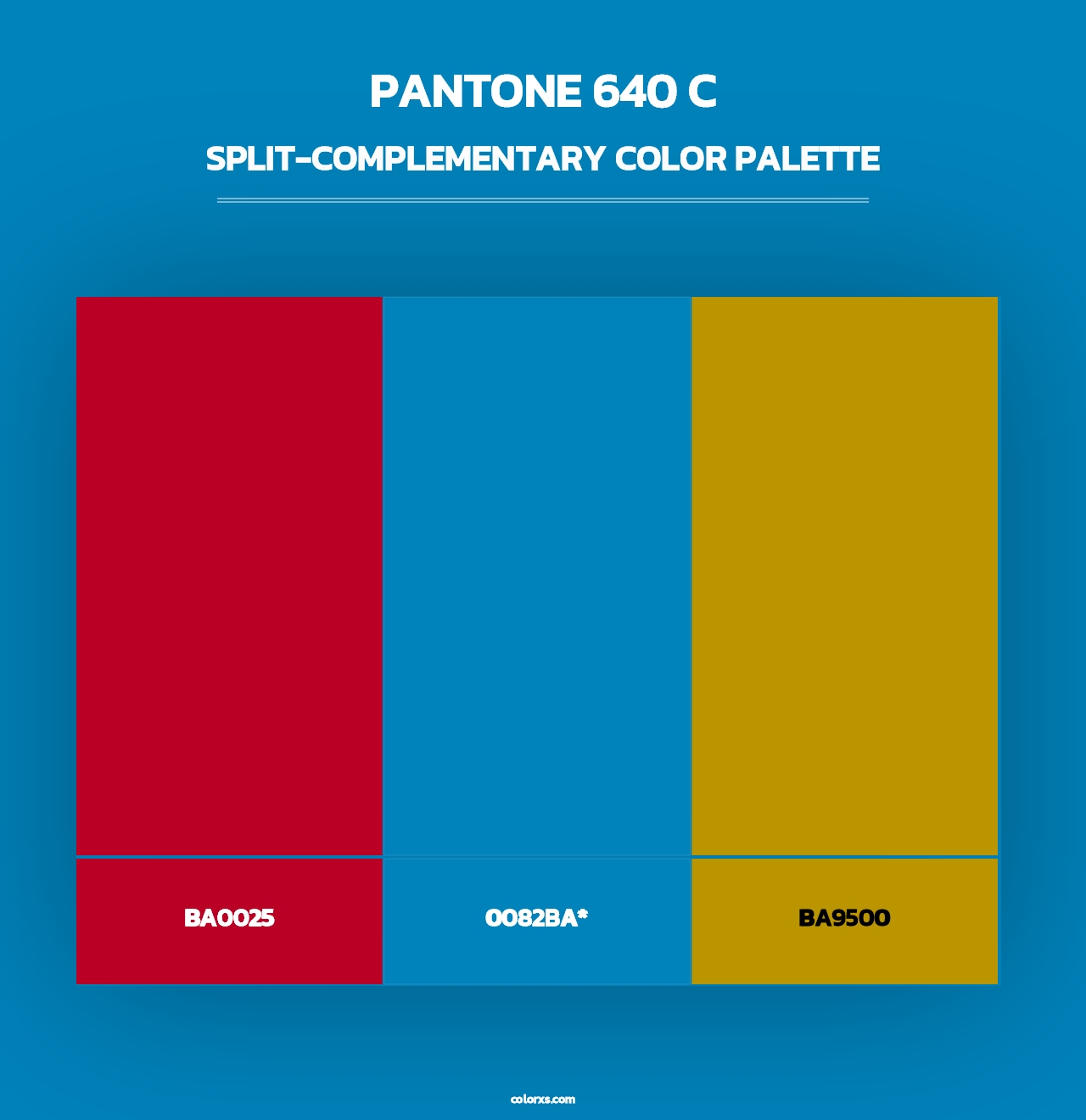 PANTONE 640 C - Split-Complementary Color Palette