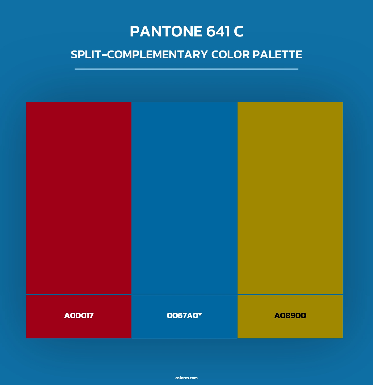 PANTONE 641 C - Split-Complementary Color Palette