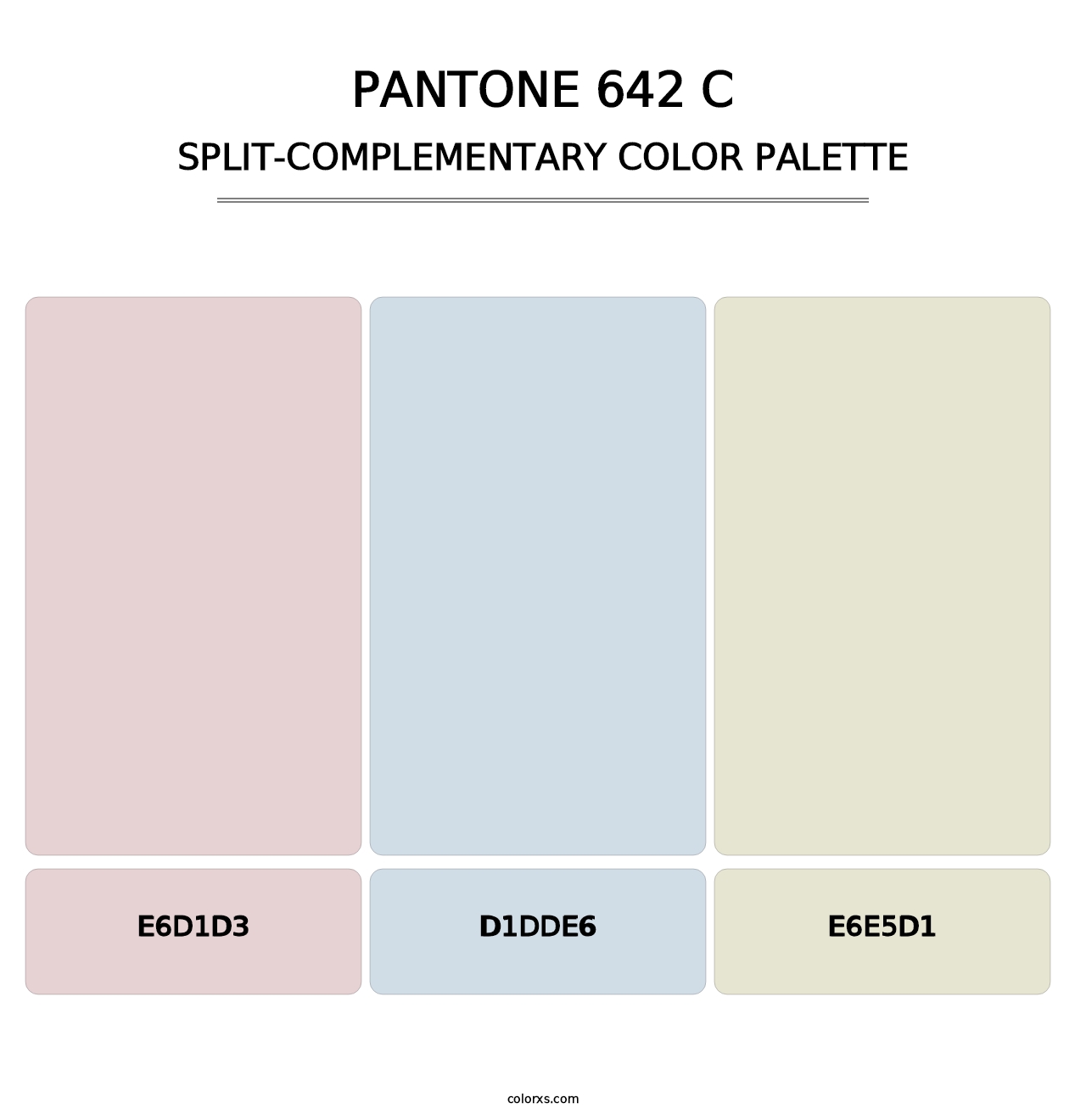 PANTONE 642 C - Split-Complementary Color Palette