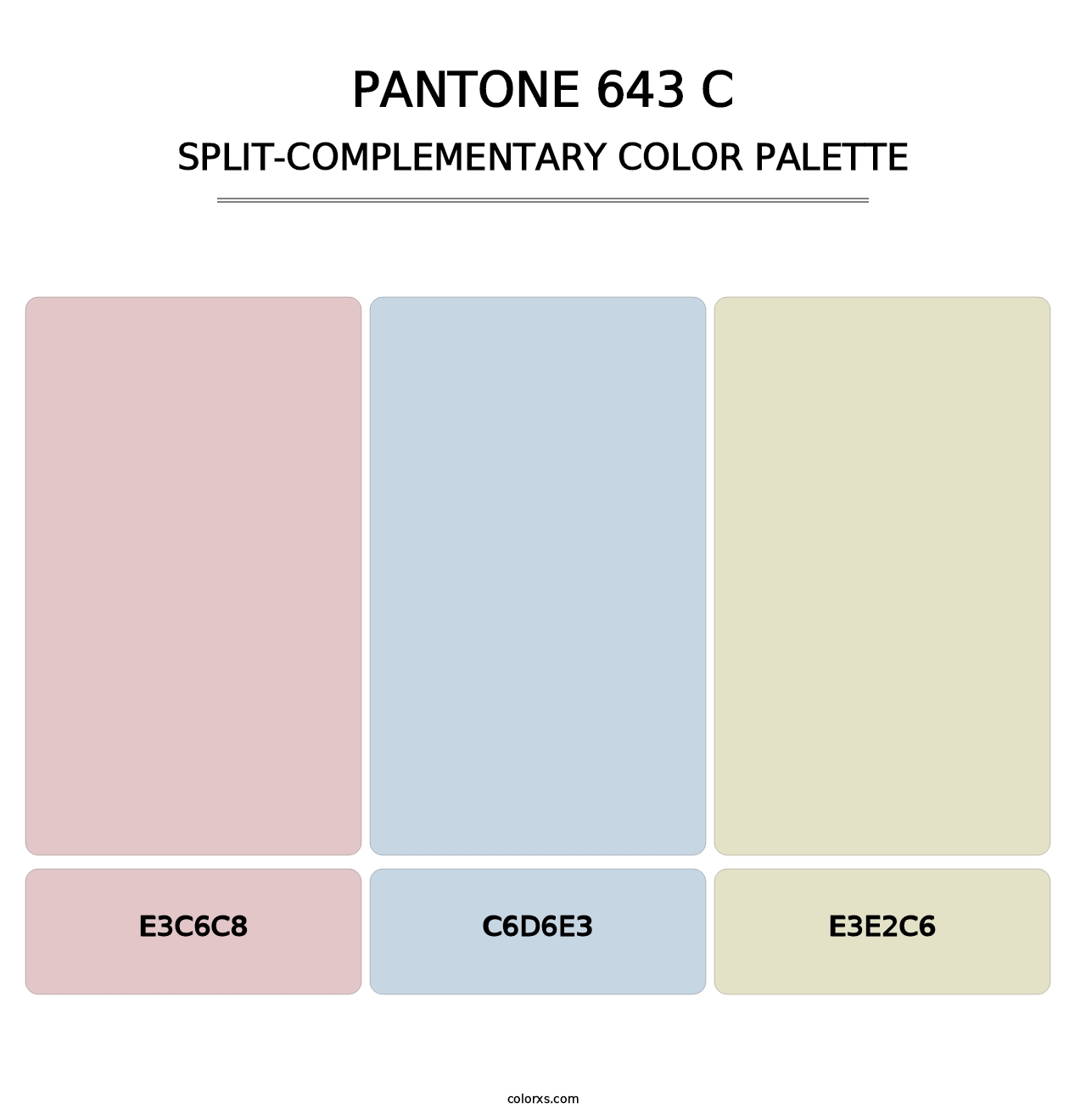PANTONE 643 C - Split-Complementary Color Palette