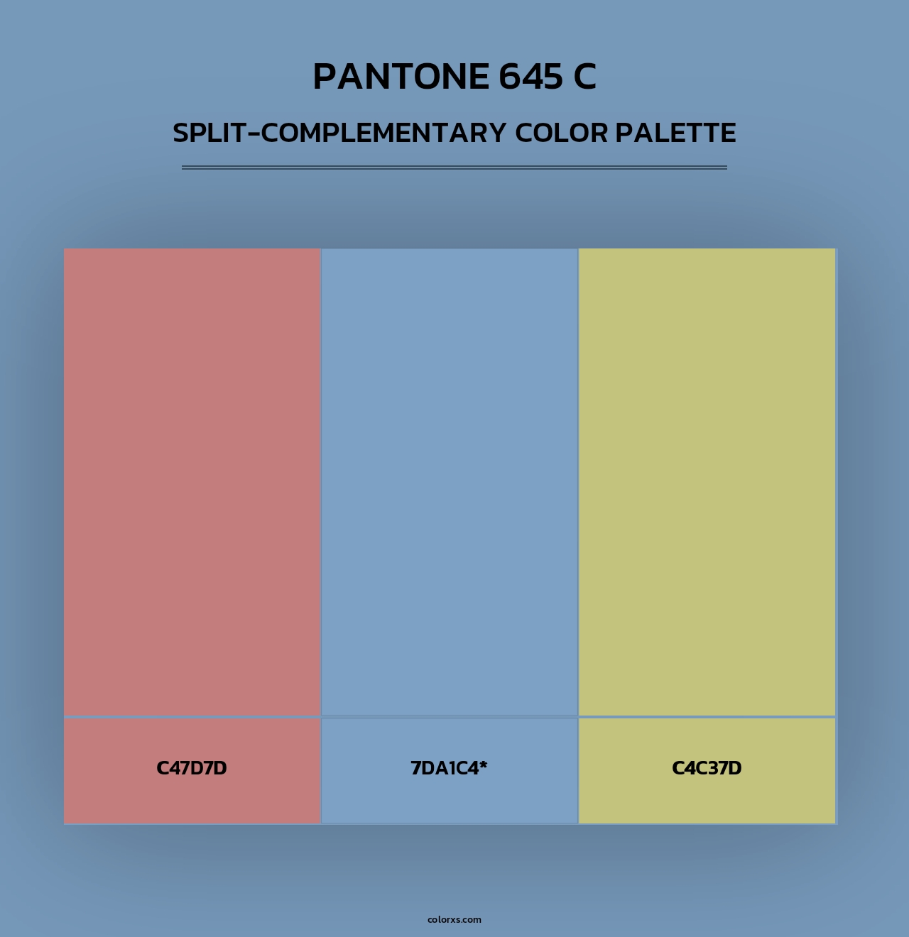 PANTONE 645 C - Split-Complementary Color Palette