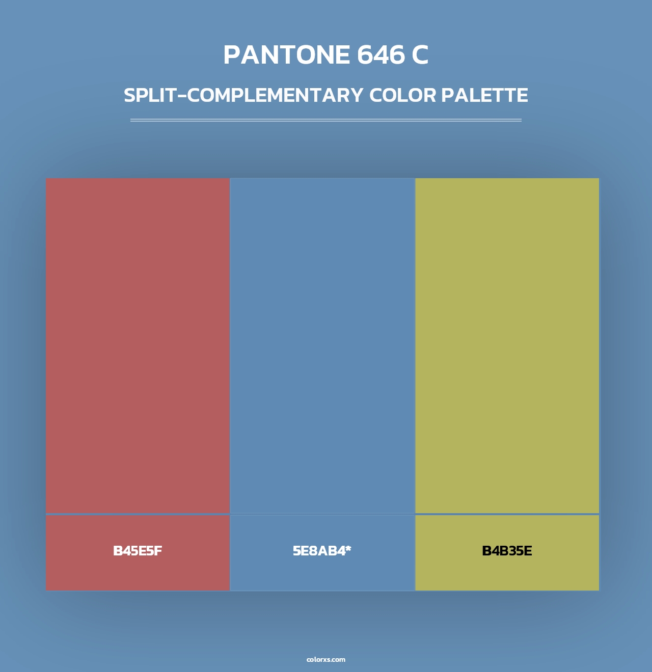 PANTONE 646 C - Split-Complementary Color Palette