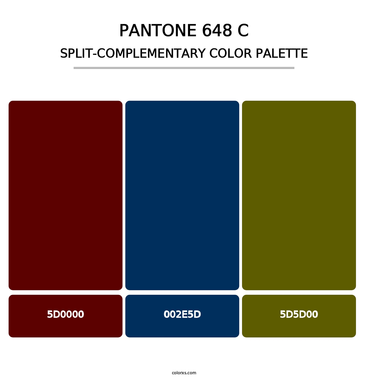 PANTONE 648 C - Split-Complementary Color Palette