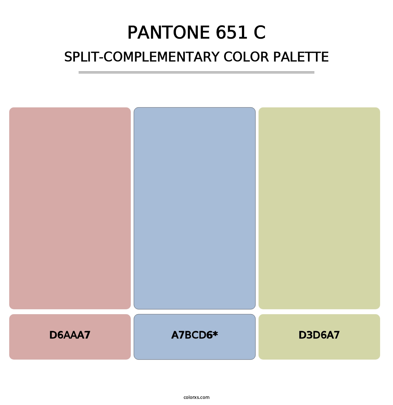 PANTONE 651 C - Split-Complementary Color Palette