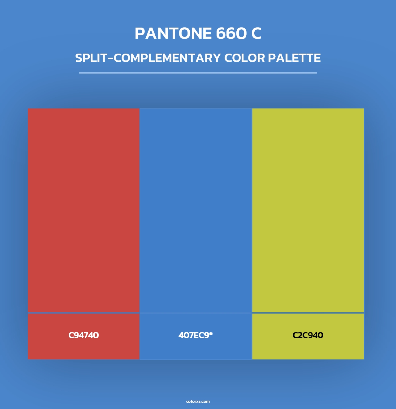 PANTONE 660 C - Split-Complementary Color Palette