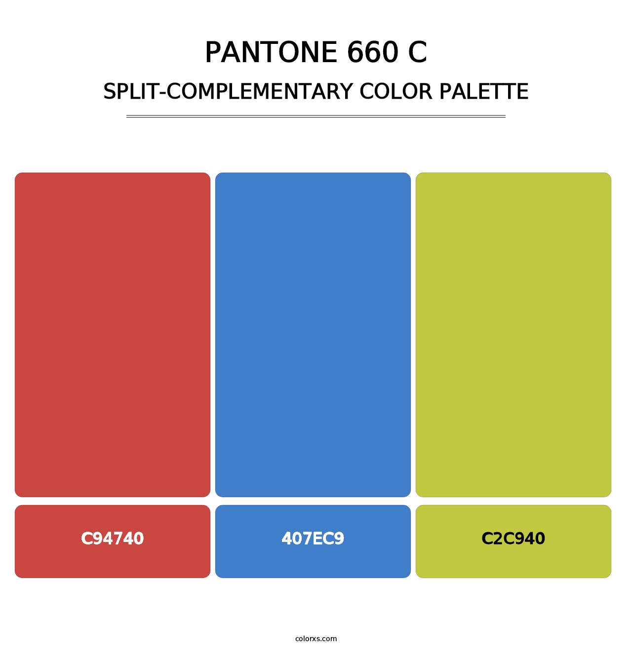 PANTONE 660 C - Split-Complementary Color Palette