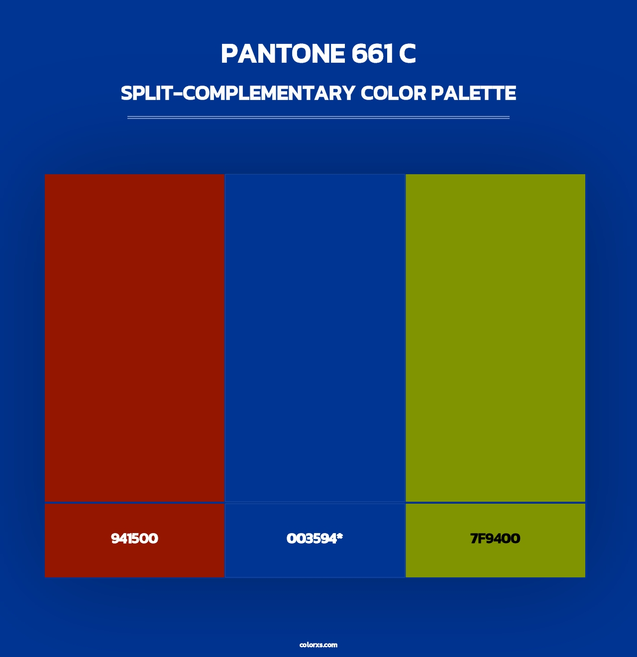 PANTONE 661 C - Split-Complementary Color Palette