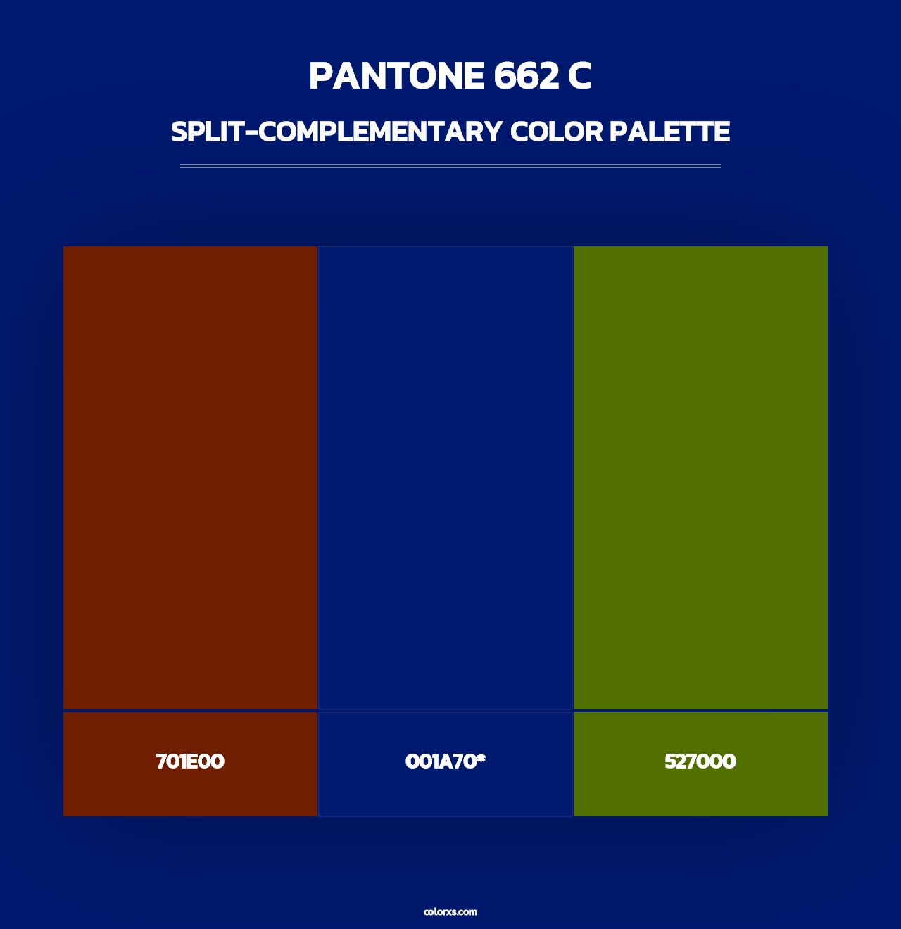 PANTONE 662 C - Split-Complementary Color Palette