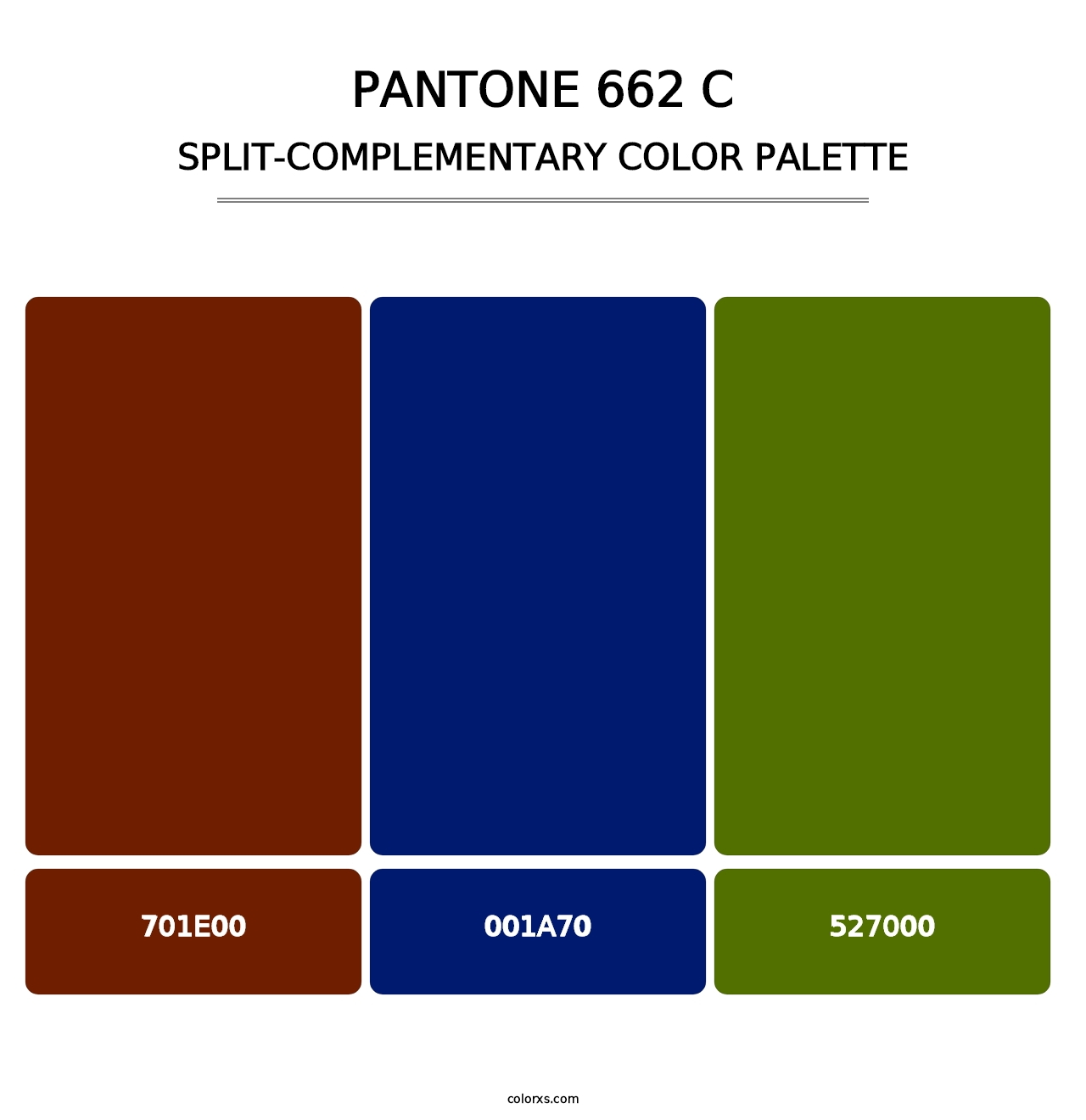 PANTONE 662 C - Split-Complementary Color Palette