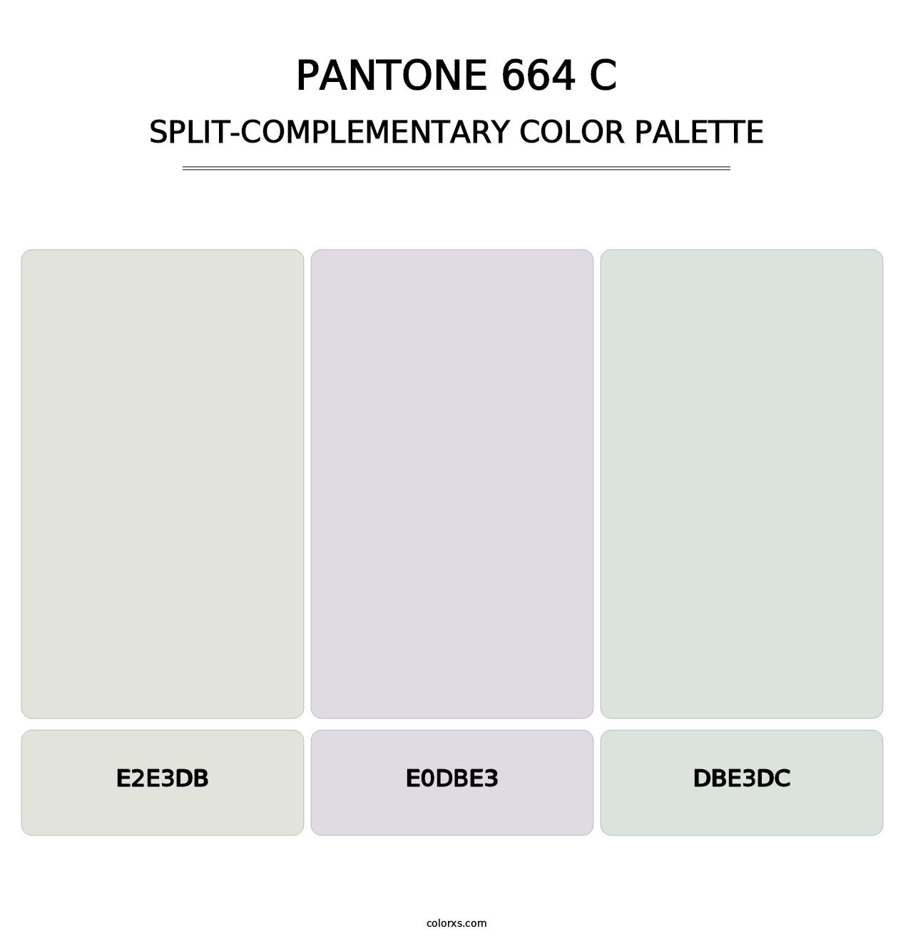PANTONE 664 C - Split-Complementary Color Palette