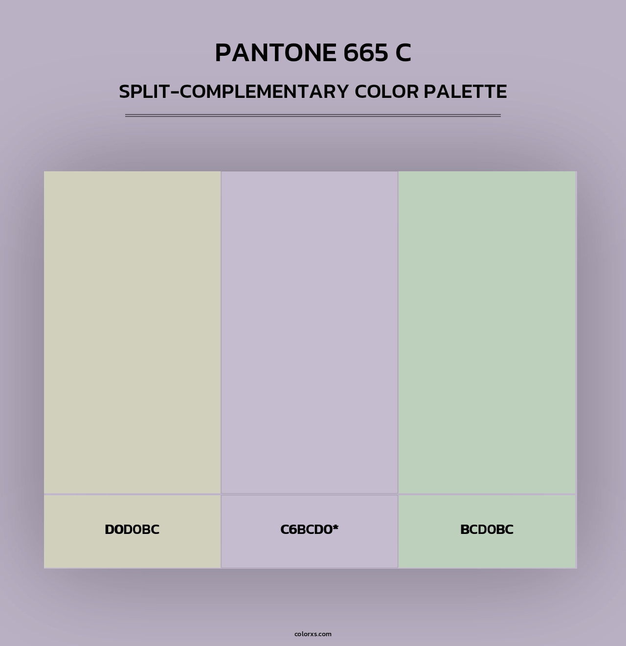 PANTONE 665 C - Split-Complementary Color Palette