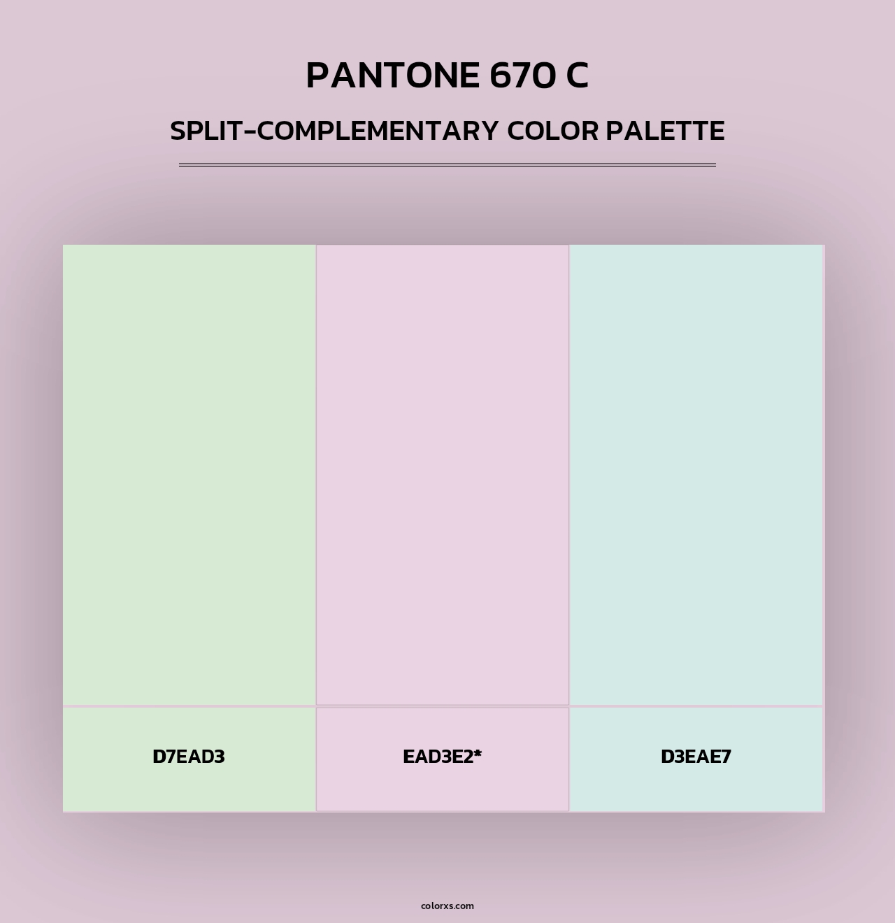 PANTONE 670 C - Split-Complementary Color Palette
