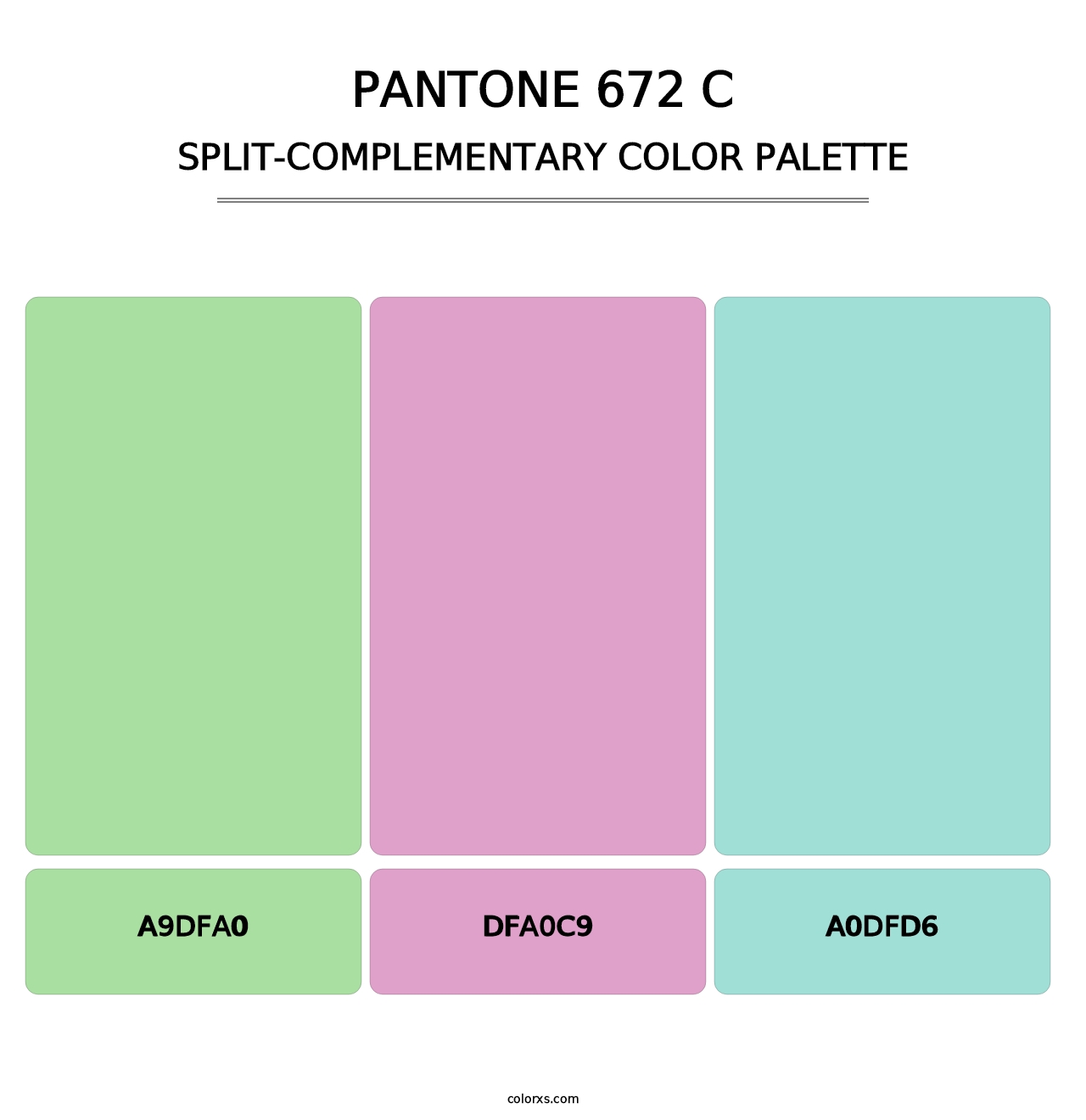 PANTONE 672 C - Split-Complementary Color Palette