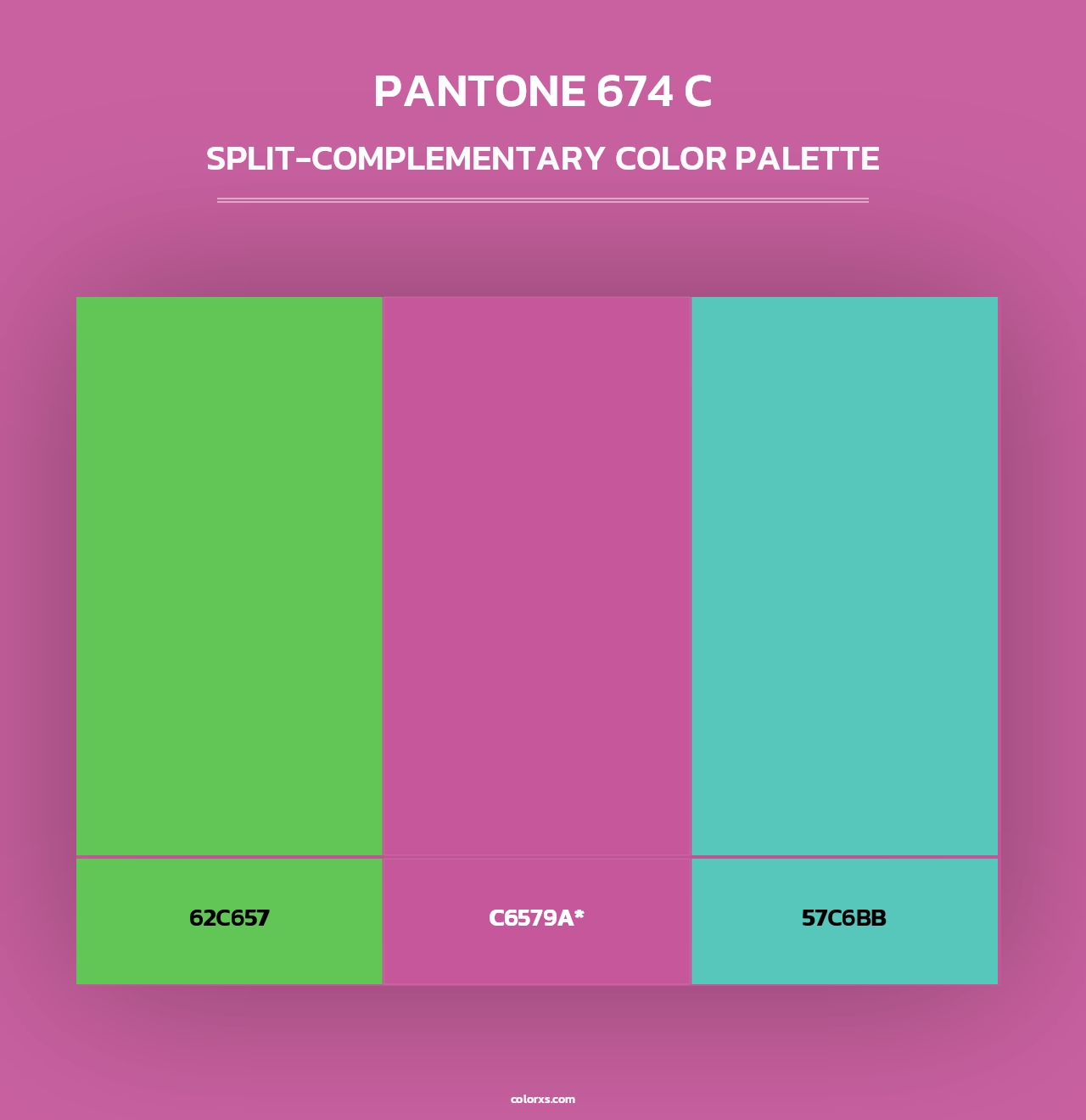 PANTONE 674 C - Split-Complementary Color Palette
