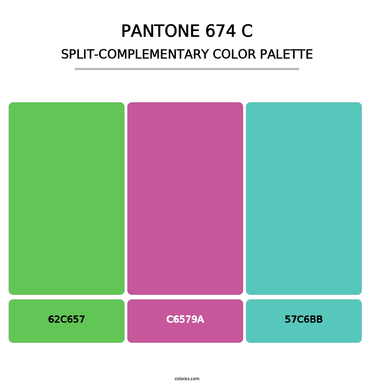 PANTONE 674 C - Split-Complementary Color Palette