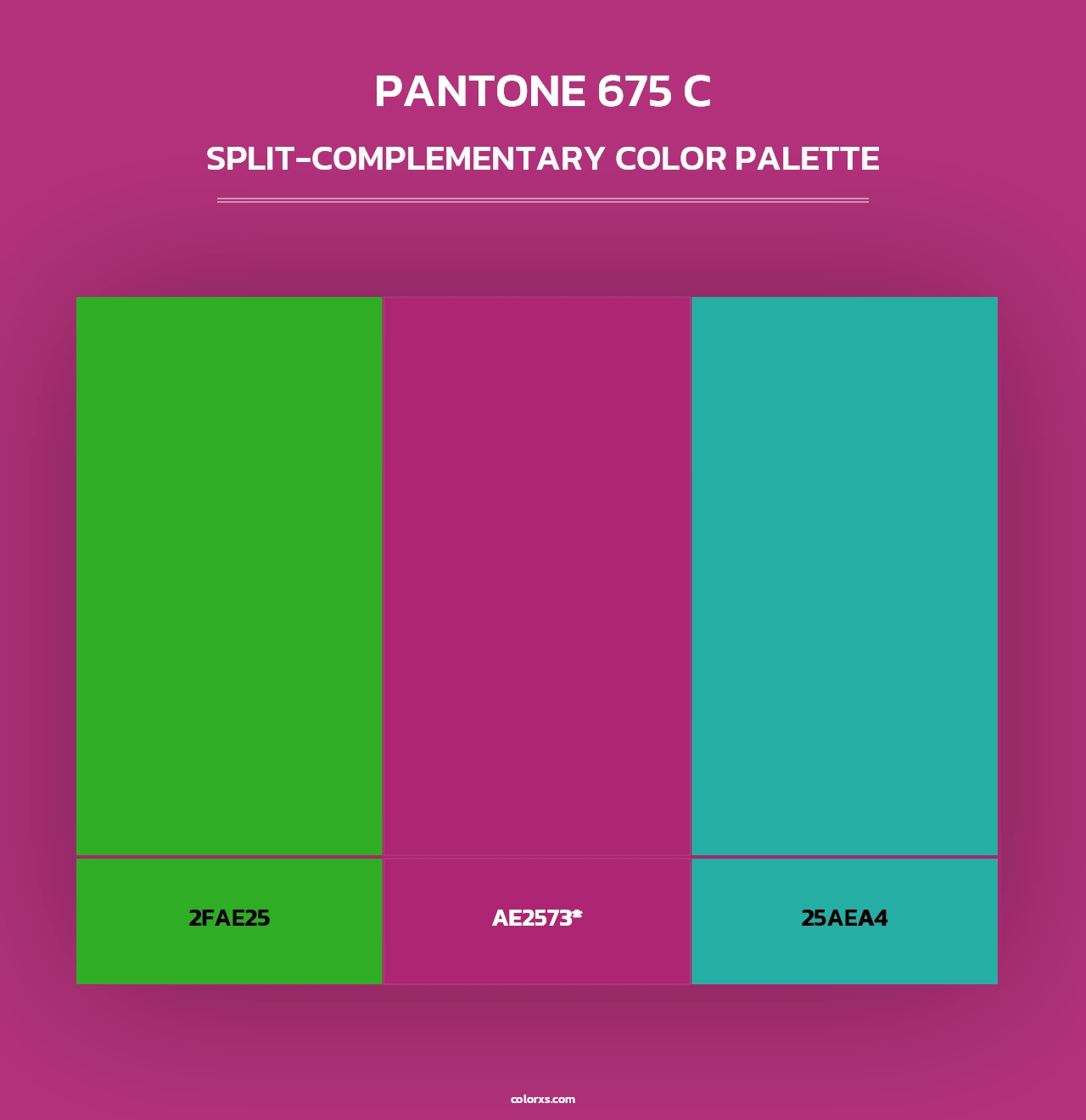 PANTONE 675 C - Split-Complementary Color Palette