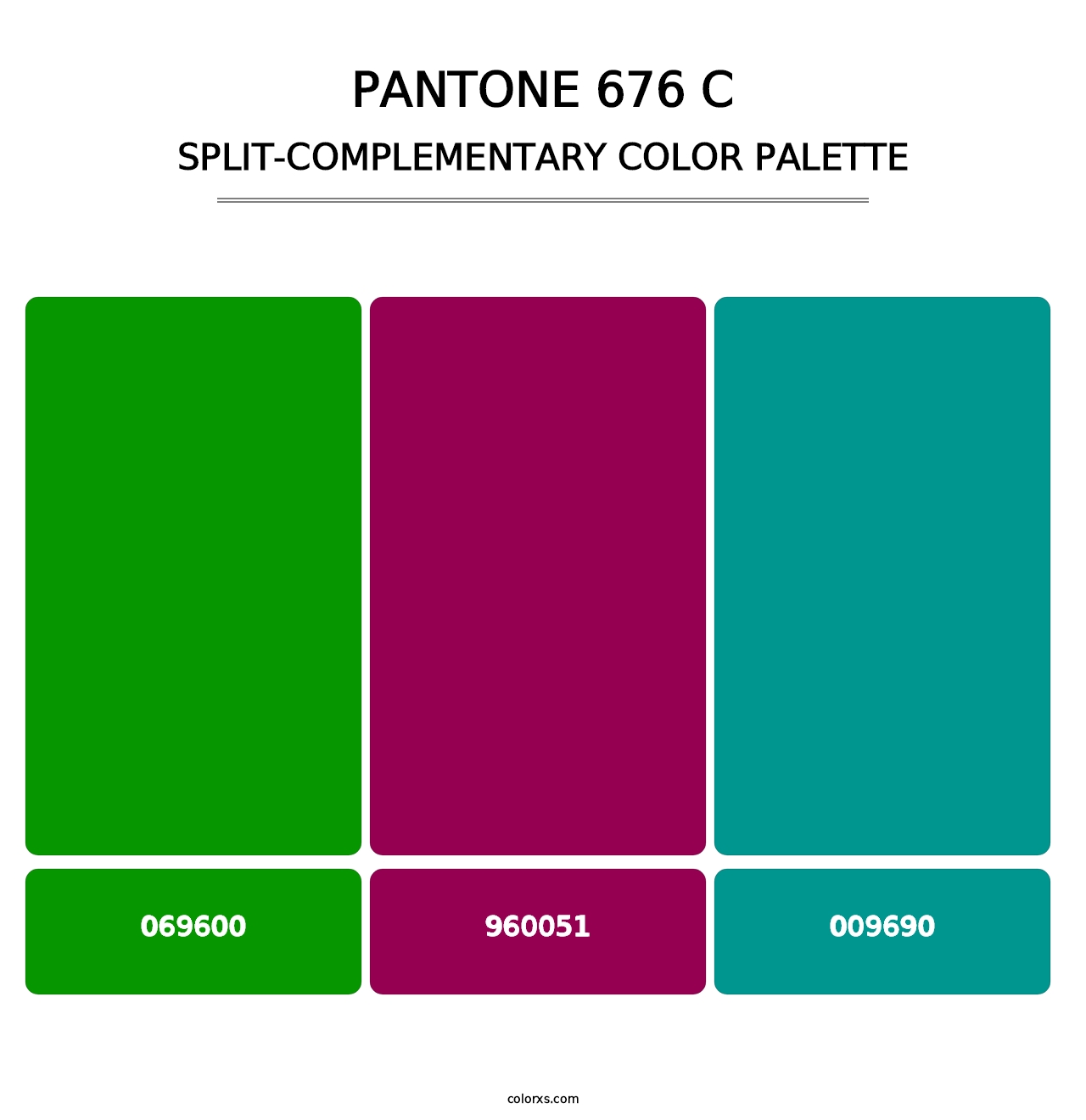 PANTONE 676 C - Split-Complementary Color Palette