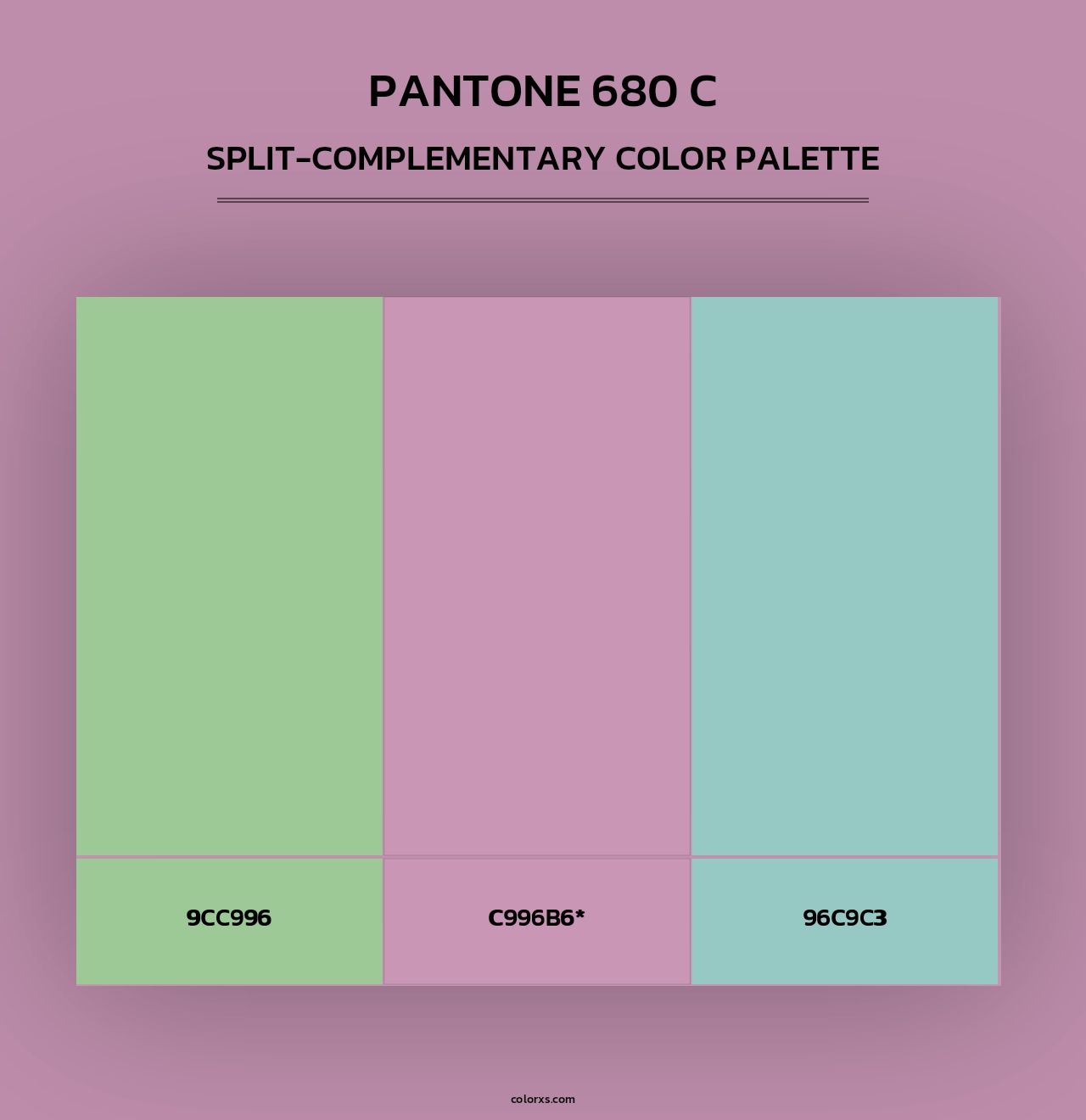 PANTONE 680 C - Split-Complementary Color Palette
