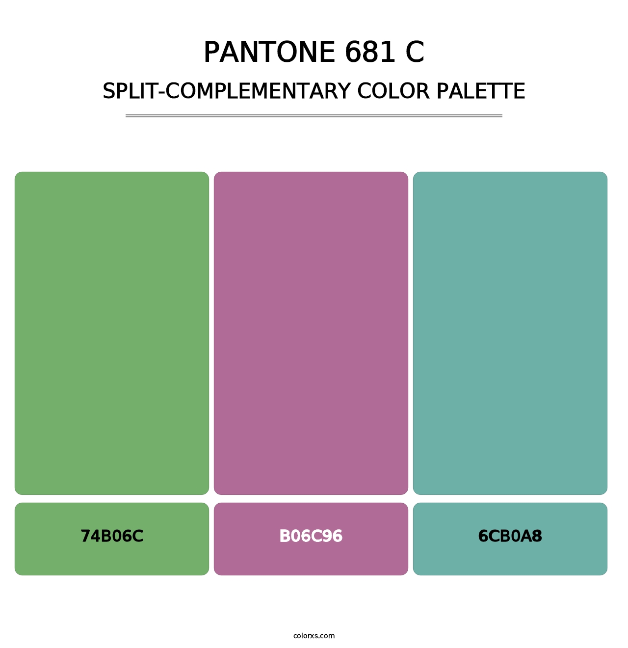 PANTONE 681 C - Split-Complementary Color Palette
