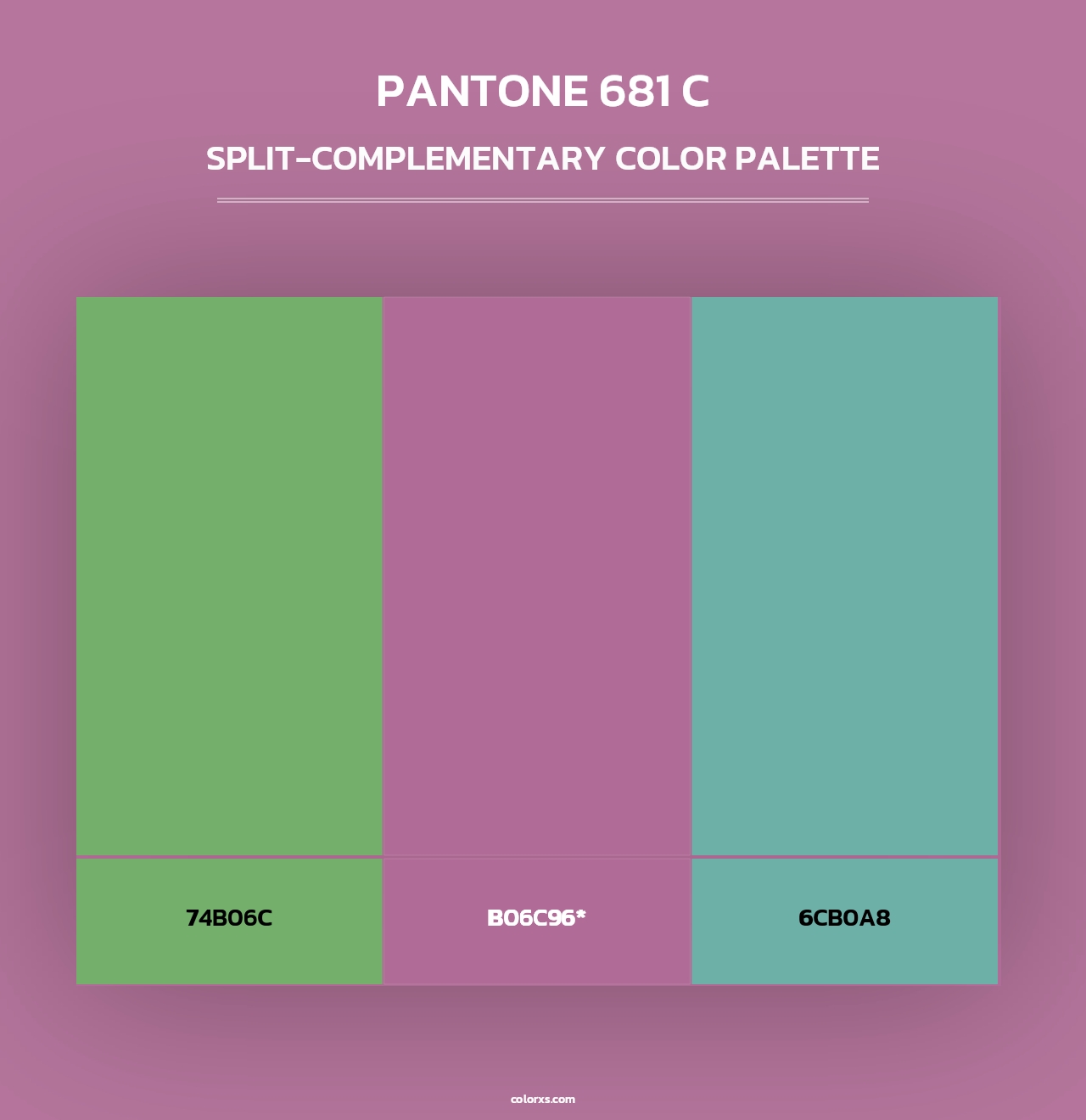 PANTONE 681 C - Split-Complementary Color Palette