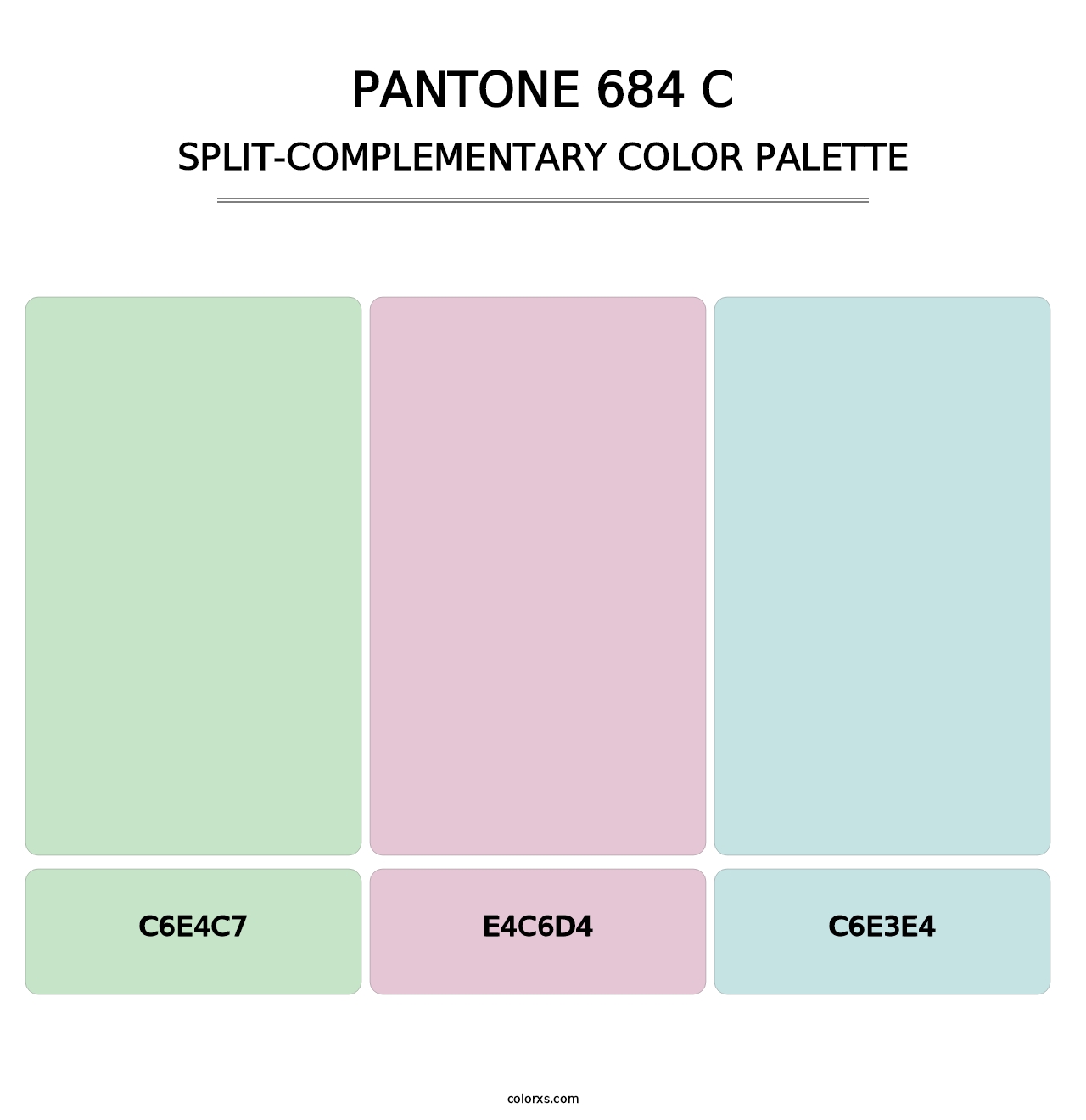 PANTONE 684 C - Split-Complementary Color Palette