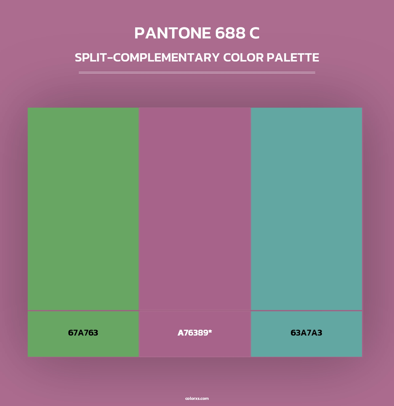 PANTONE 688 C - Split-Complementary Color Palette