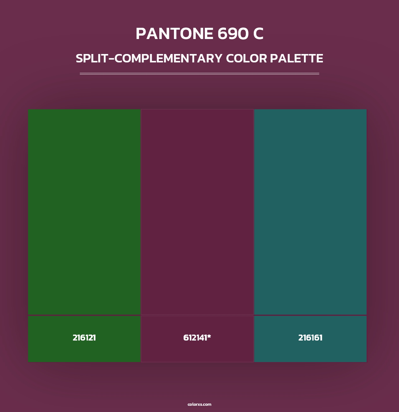 PANTONE 690 C - Split-Complementary Color Palette