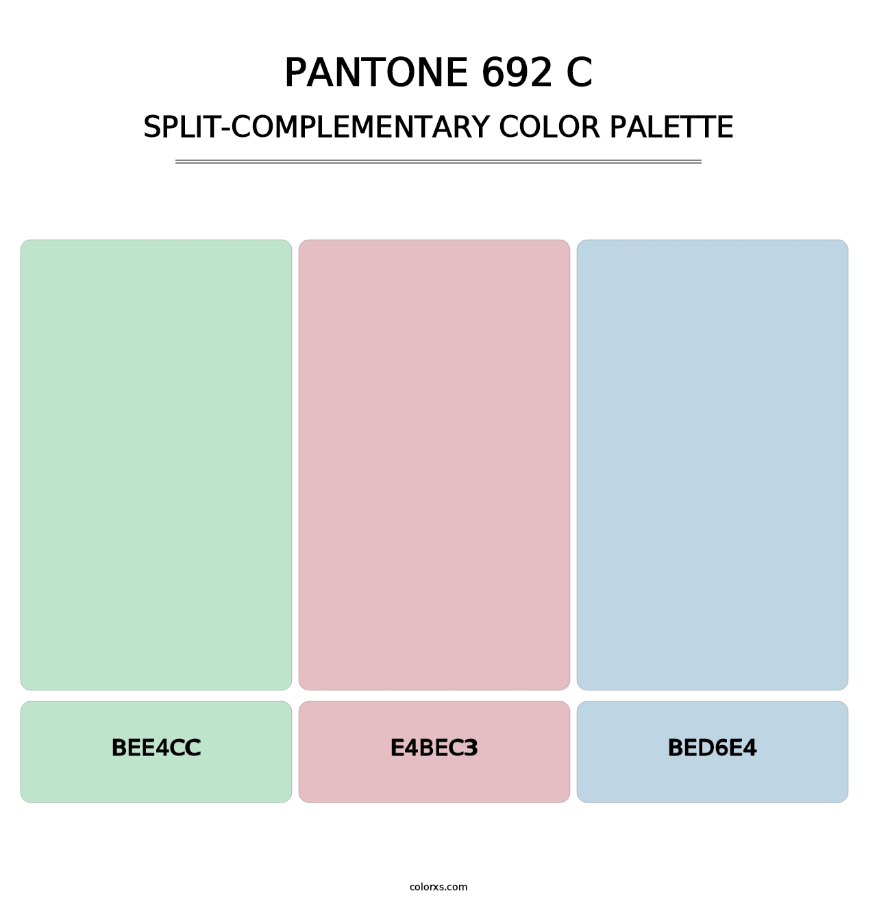 PANTONE 692 C - Split-Complementary Color Palette