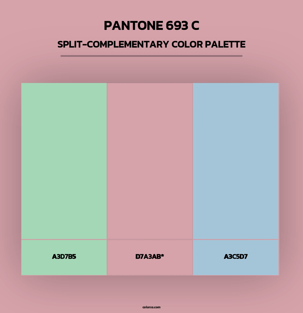PANTONE 693 C - Split-Complementary Color Palette