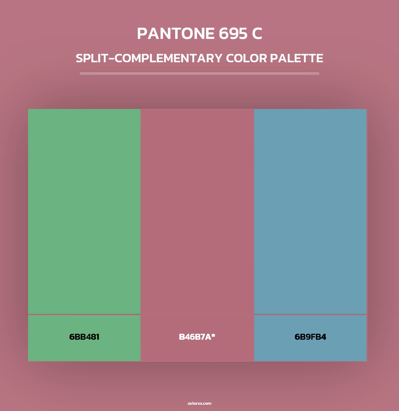 PANTONE 695 C - Split-Complementary Color Palette