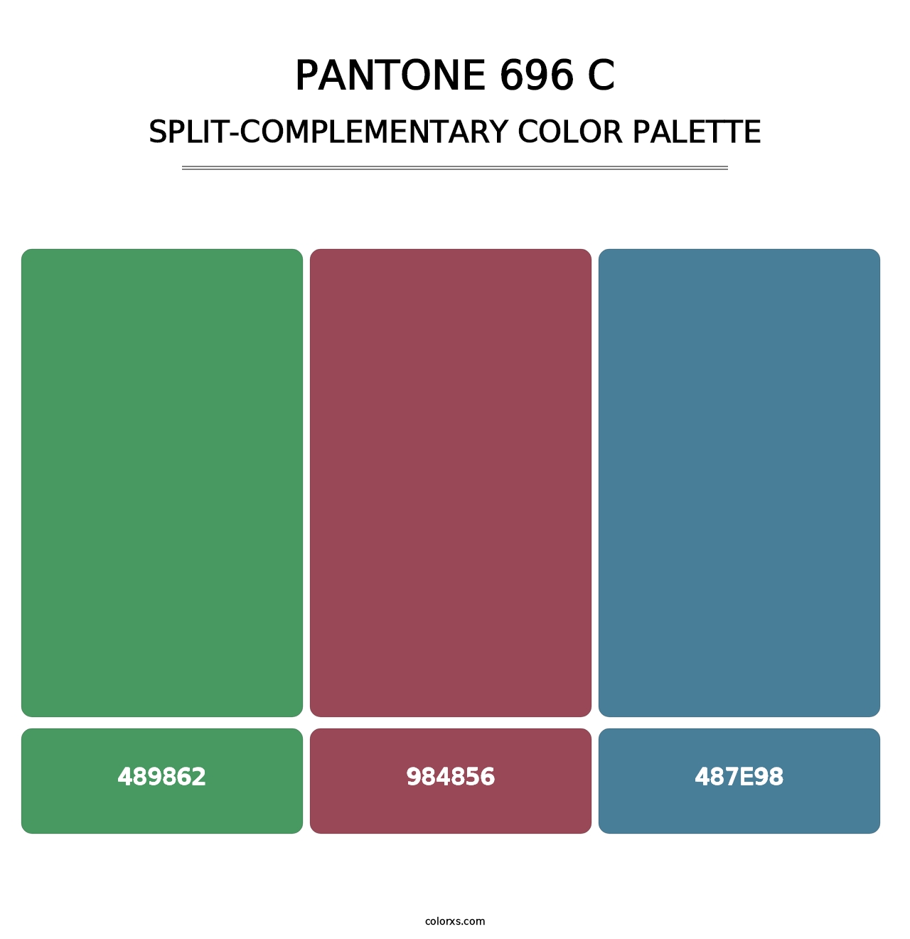 PANTONE 696 C - Split-Complementary Color Palette