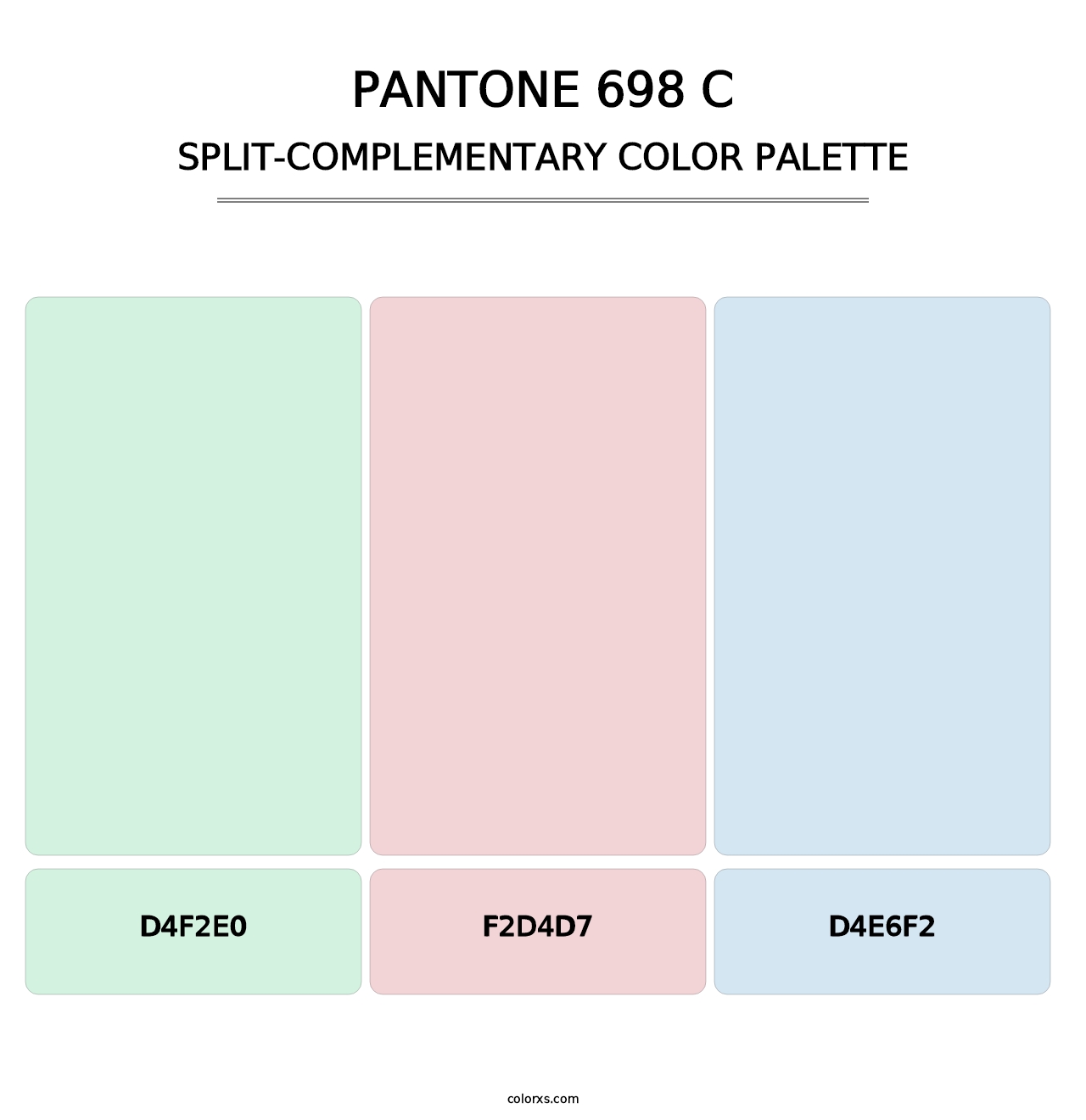 PANTONE 698 C - Split-Complementary Color Palette