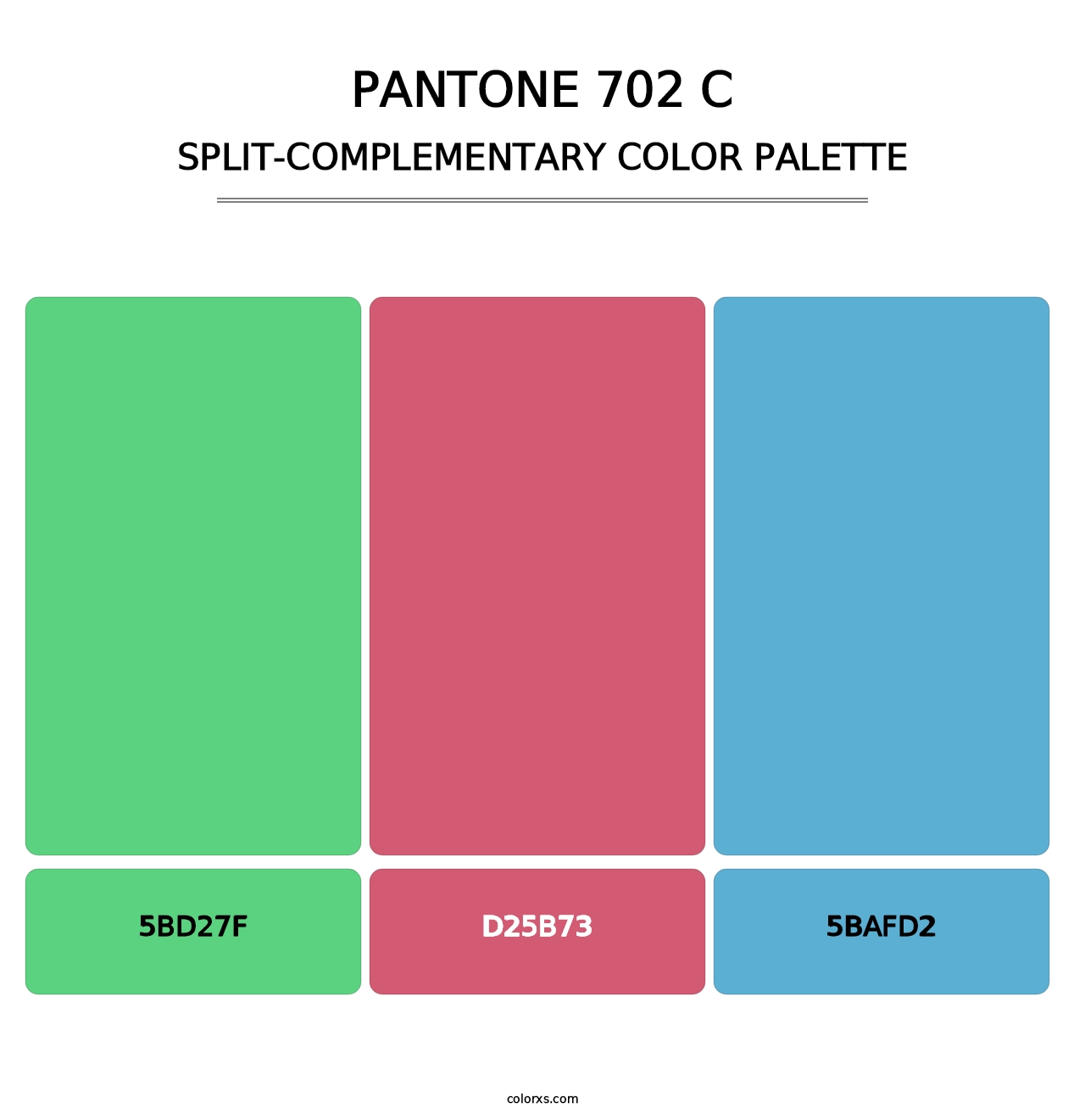 PANTONE 702 C - Split-Complementary Color Palette