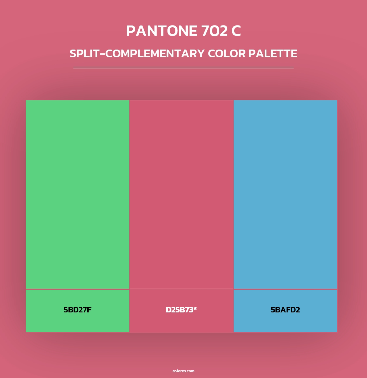 PANTONE 702 C - Split-Complementary Color Palette