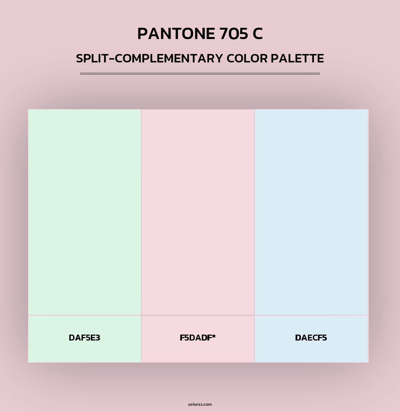 PANTONE 705 C - Split-Complementary Color Palette